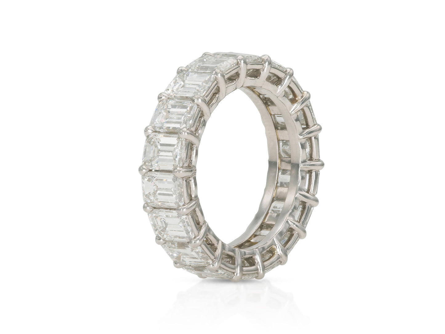 Kwiat 5.65 Carat Emerald Cut Diamond Eternity Band