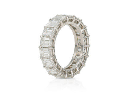 Kwiat 5.65 Carat Emerald Cut Diamond Eternity Band