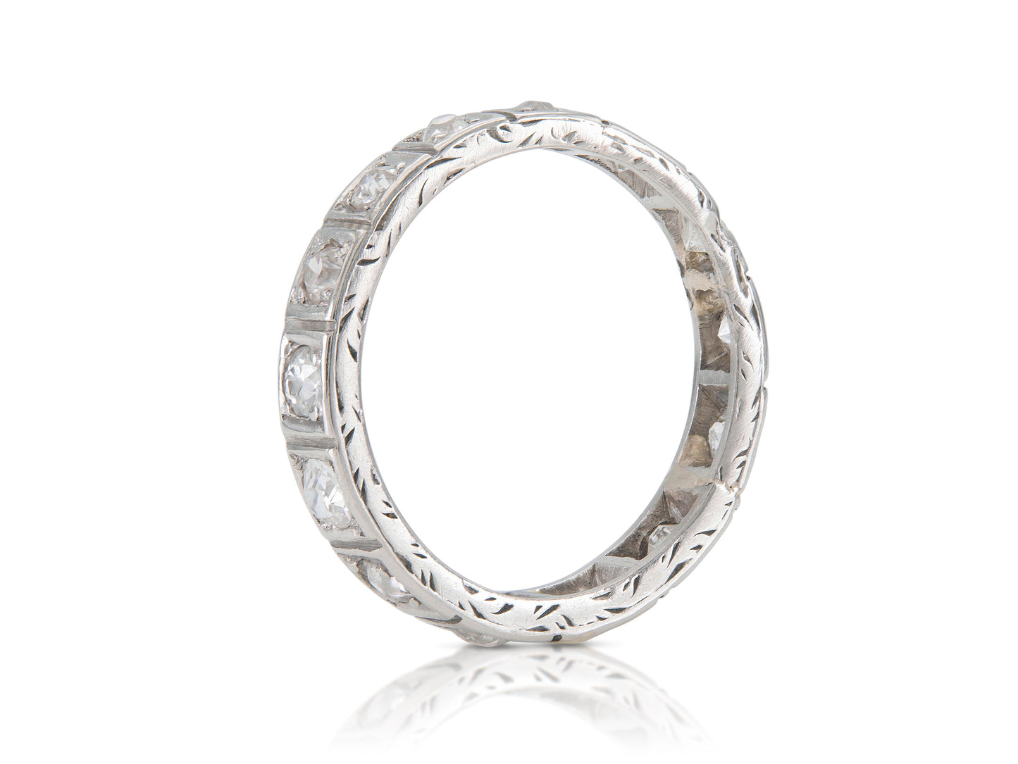 Antique Art Deco 1920s 1.00 Carat Diamond Eternity Band