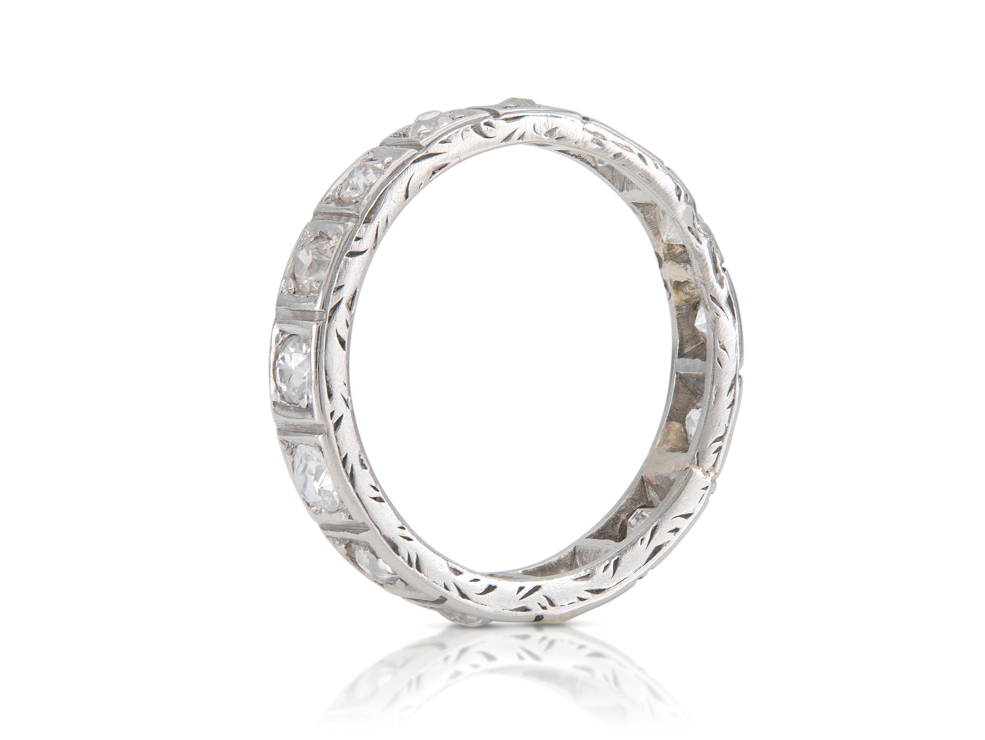 Antique Art Deco 1920s 1.00 Carat Diamond Eternity Band