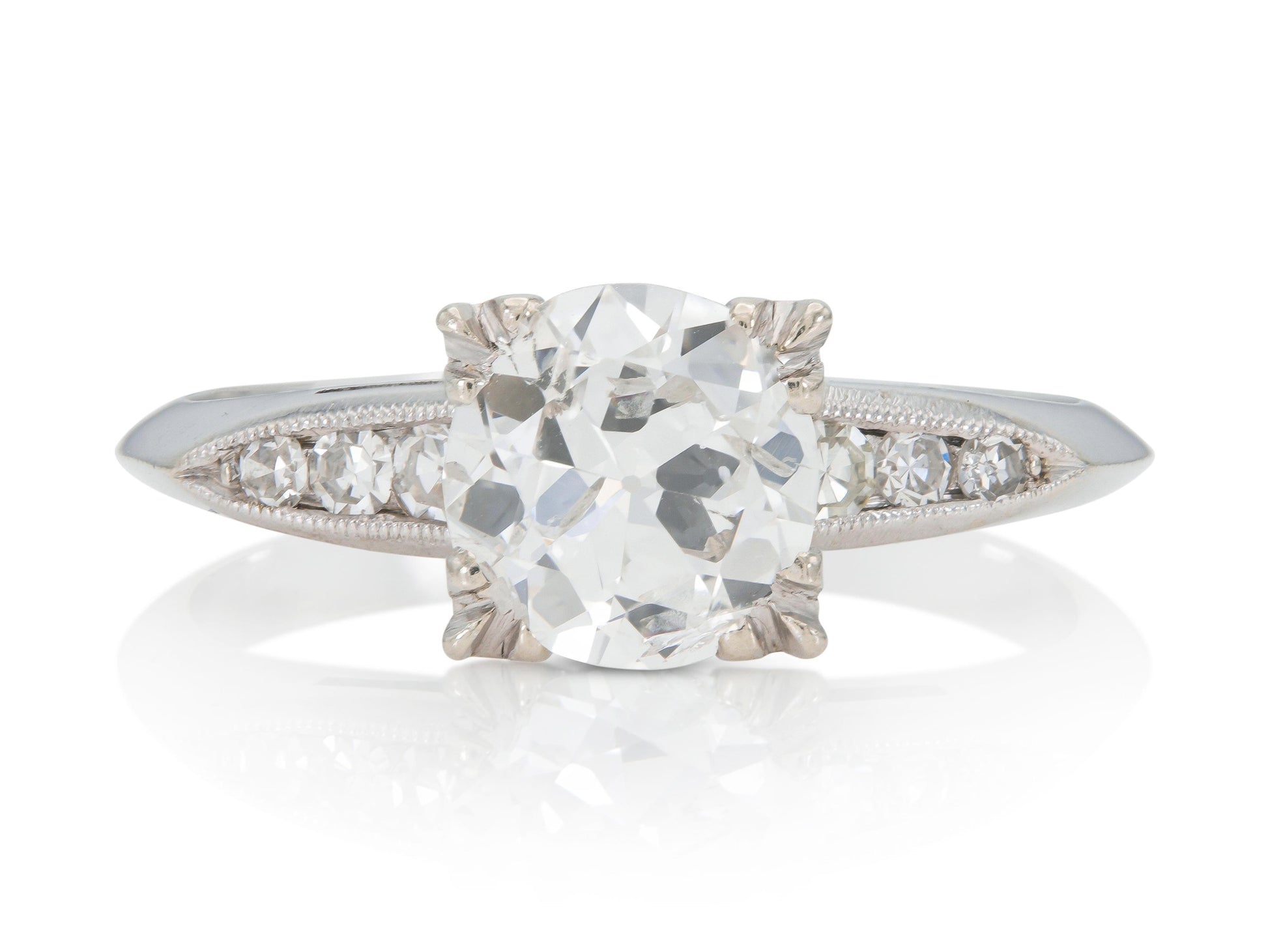Antique Art Deco 1930s 1.20 Carat Old European Cut Diamond Engagement Ring