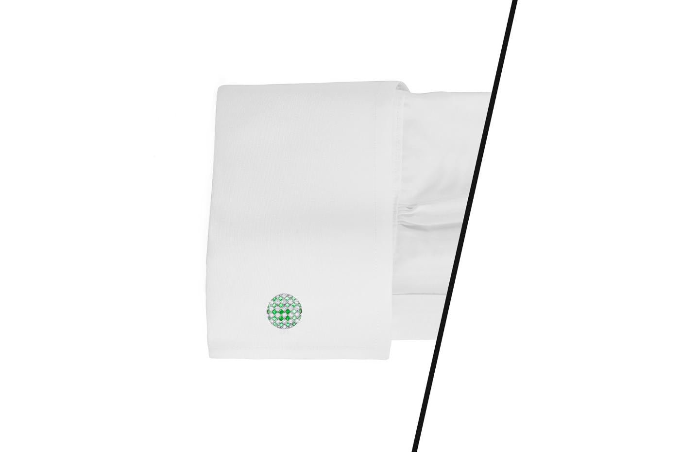 5.00 Carat Emerald & 2.00 Carat Diamond Cufflinks