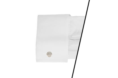 Antique Art Deco 1930s Two-Toned Swirl Cufflinks with Diamonds