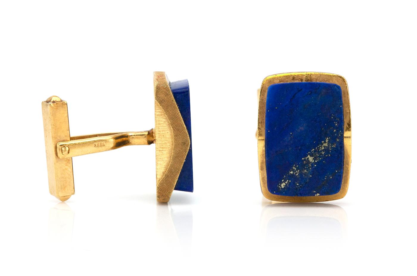 Vintage 1950s Lapis Lazuli Cufflinks