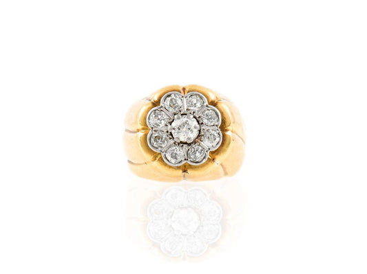 Antique Victorian Diamond Cluster Ring