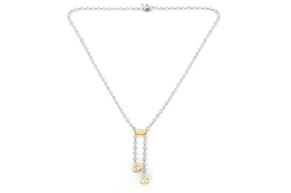 3.79 Carat Yellow Diamonds and 5.65 Carat White Diamond Lavalier Pendant Neckace