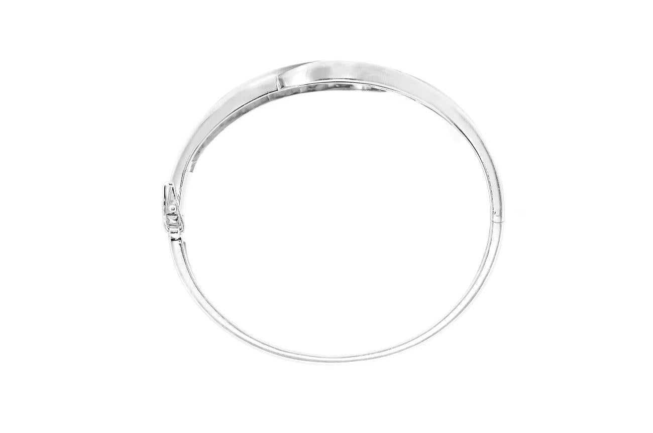 11.20 Carat Diamond Wave Hinged Bangle