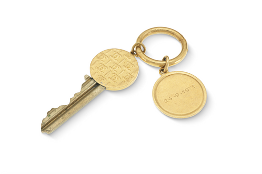 Vintage 1970s Gold Keychain Pendant