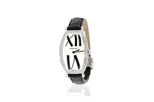 Cartier Tonneau Watch with Diamonds