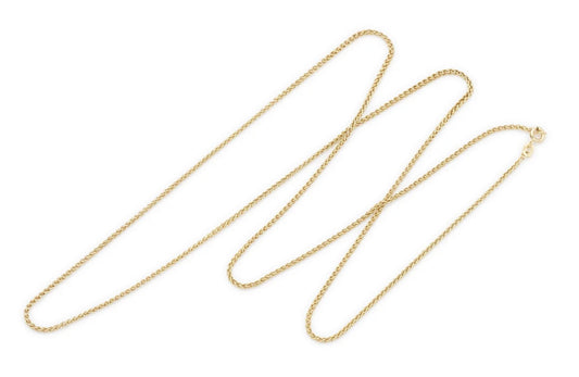 Gold Franco Box Long Chain Necklace