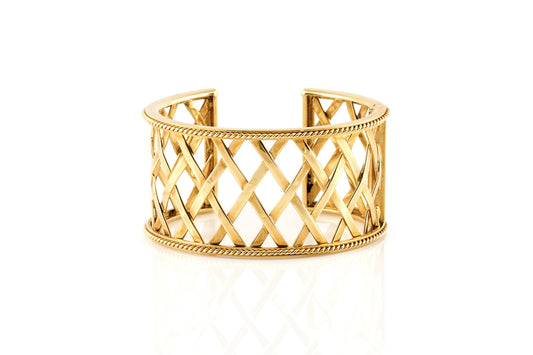 Gold Cage Cuff Bracelet