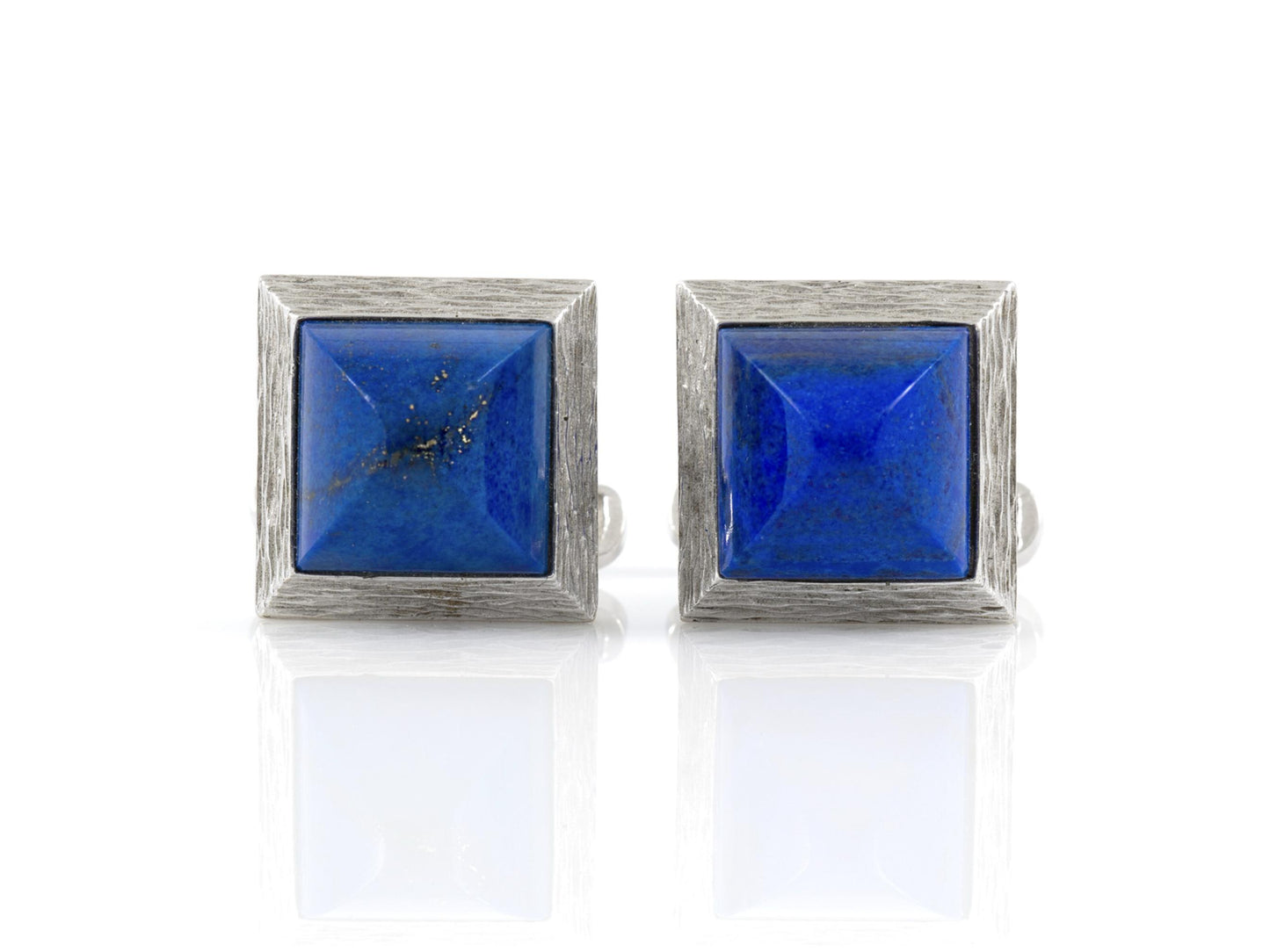 Vintage 1950s Lapis Lazuli Pyramid Cufflinks