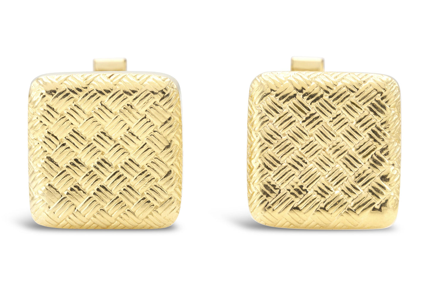 Vintage 1950s Gold Weave Cufflinks