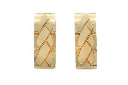 Vintage 1950s Gold Weave Cufflinks