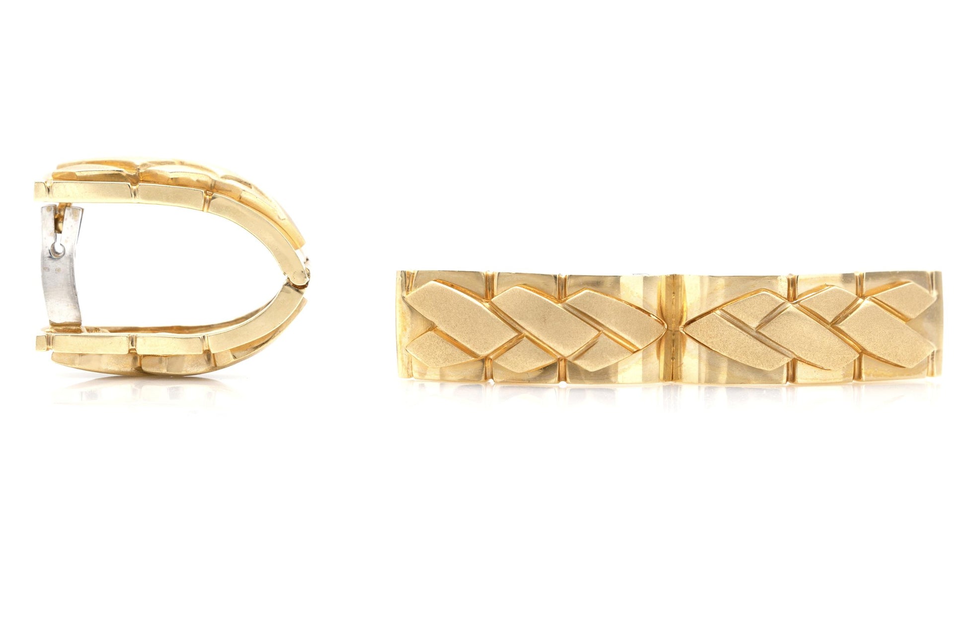 Vintage 1950s Gold Weave Cufflinks