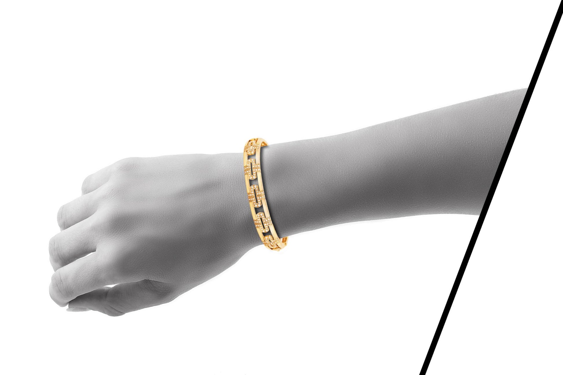 Vintage Bvlgari Parentesi Bracelet with Diamonds
