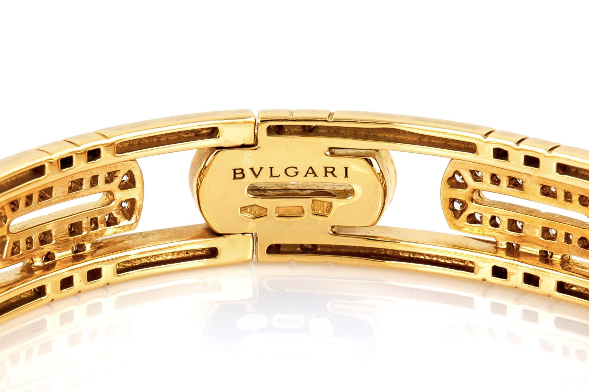 Vintage Bvlgari Parentesi Bracelet with Diamonds