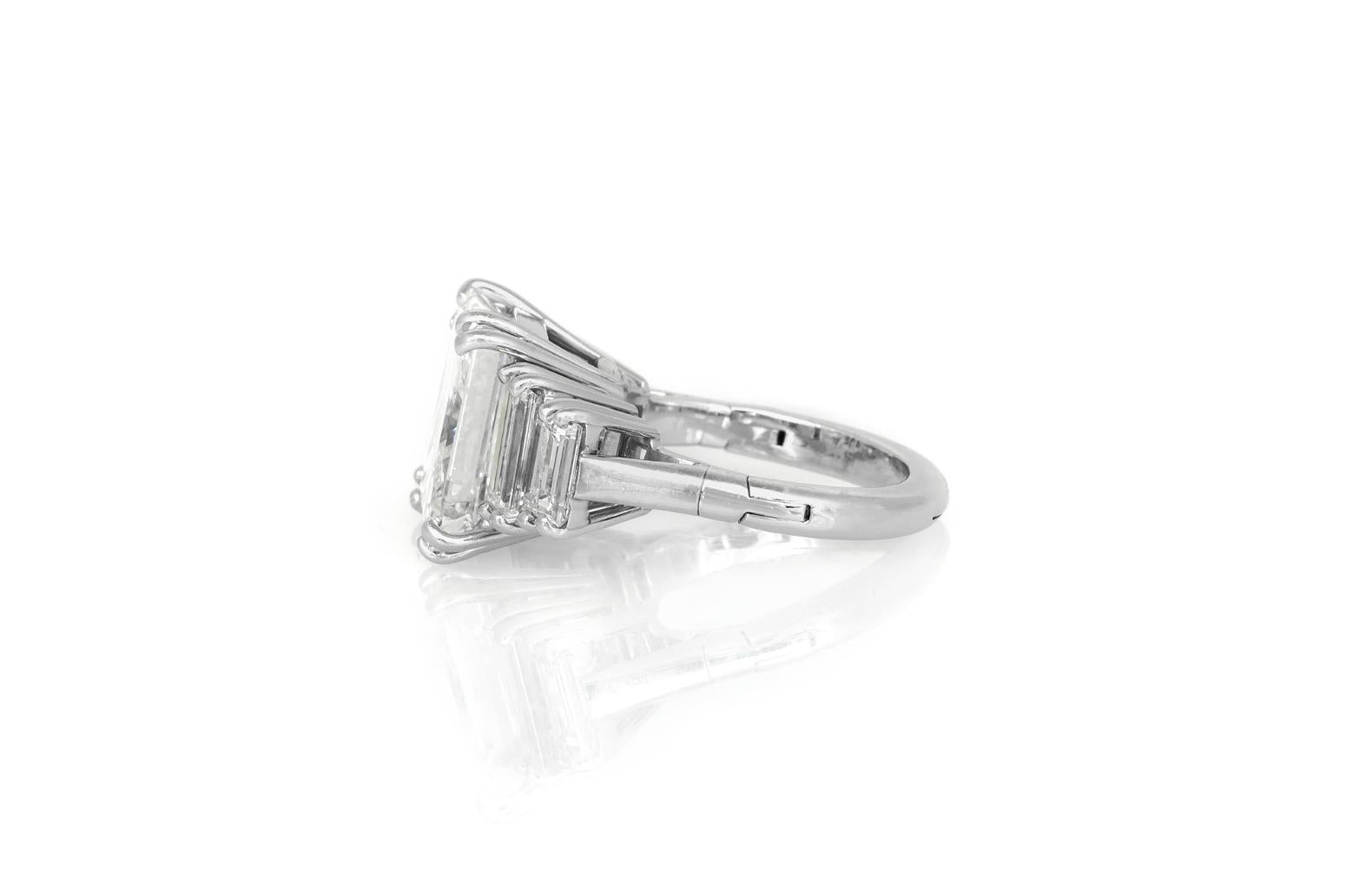 7.11 Carat Princess Cut Diamond Engagement Ring