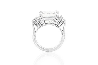 7.11 Carat Princess Cut Diamond Engagement Ring