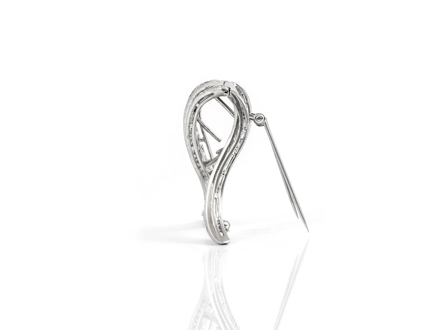 Vintage 1950s 9.50 Carat Diamond Brooch