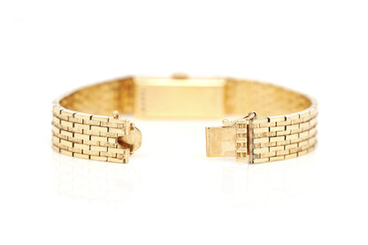 Vintage 1940s Retro Lucien Piccard for Tiffany & Co. Gold Watch
