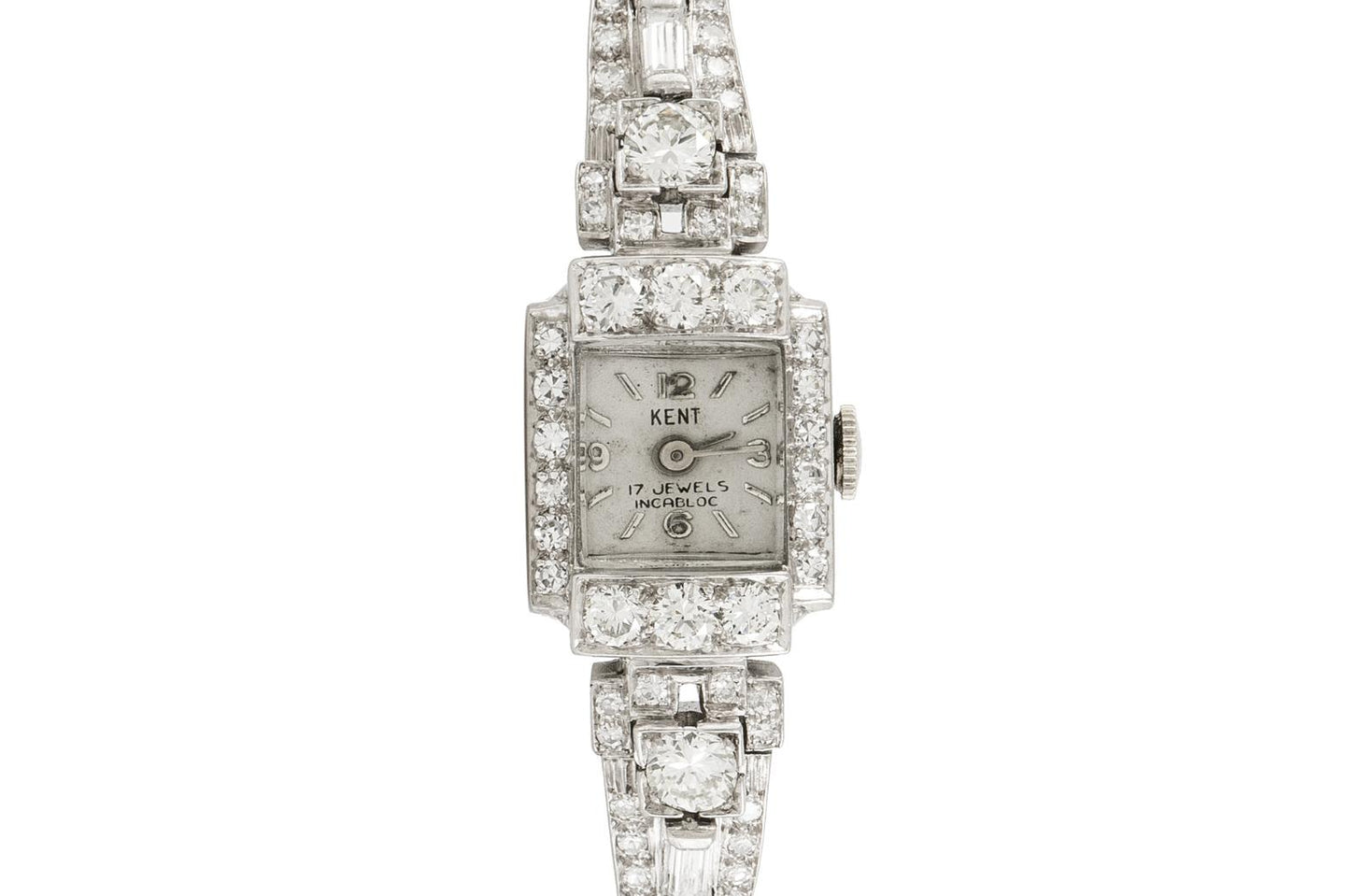 Vintage 1940s Kent 5.28 Carat Diamond Watch