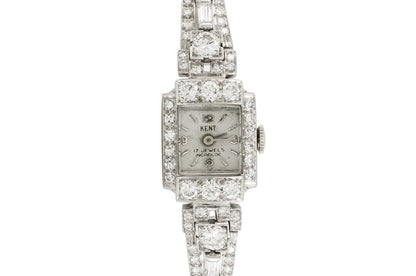 Vintage 1940s Kent 5.28 Carat Diamond Watch