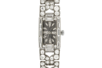 Antique Art Deco 1920s 10.00 Carat Diamond Watch