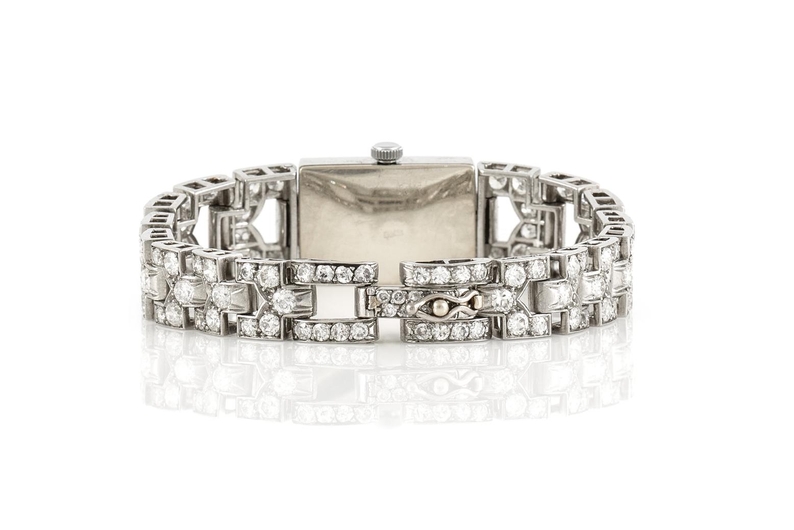 Antique Art Deco 1920s 10.00 Carat Diamond Watch