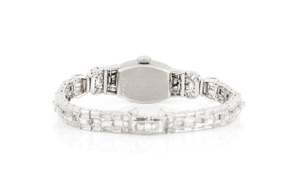 Vintage 1940s Hamilton 12.00 Carat Diamond Watch Bracelet