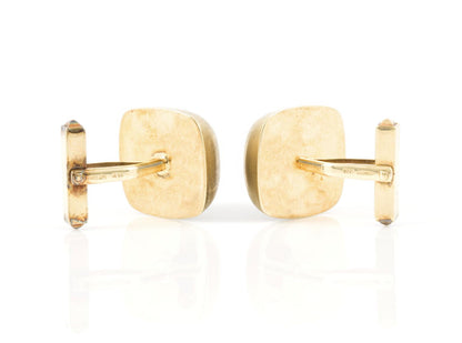 Vintage 1970s Carnelian and Gold Cufflinks