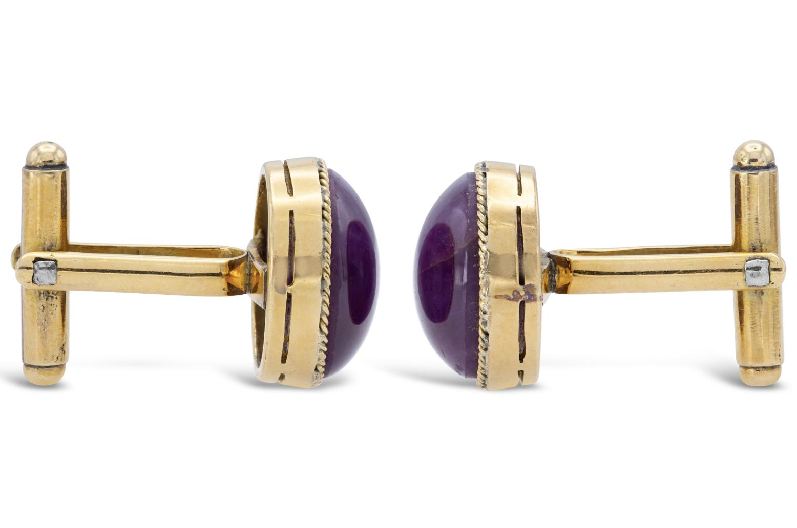 Vintage 1950s 20.00 Carat Star Ruby Cufflinks
