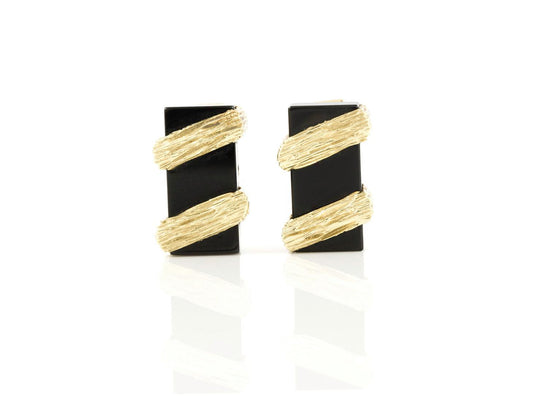 Vintage 1960s Onyx Cufflinks