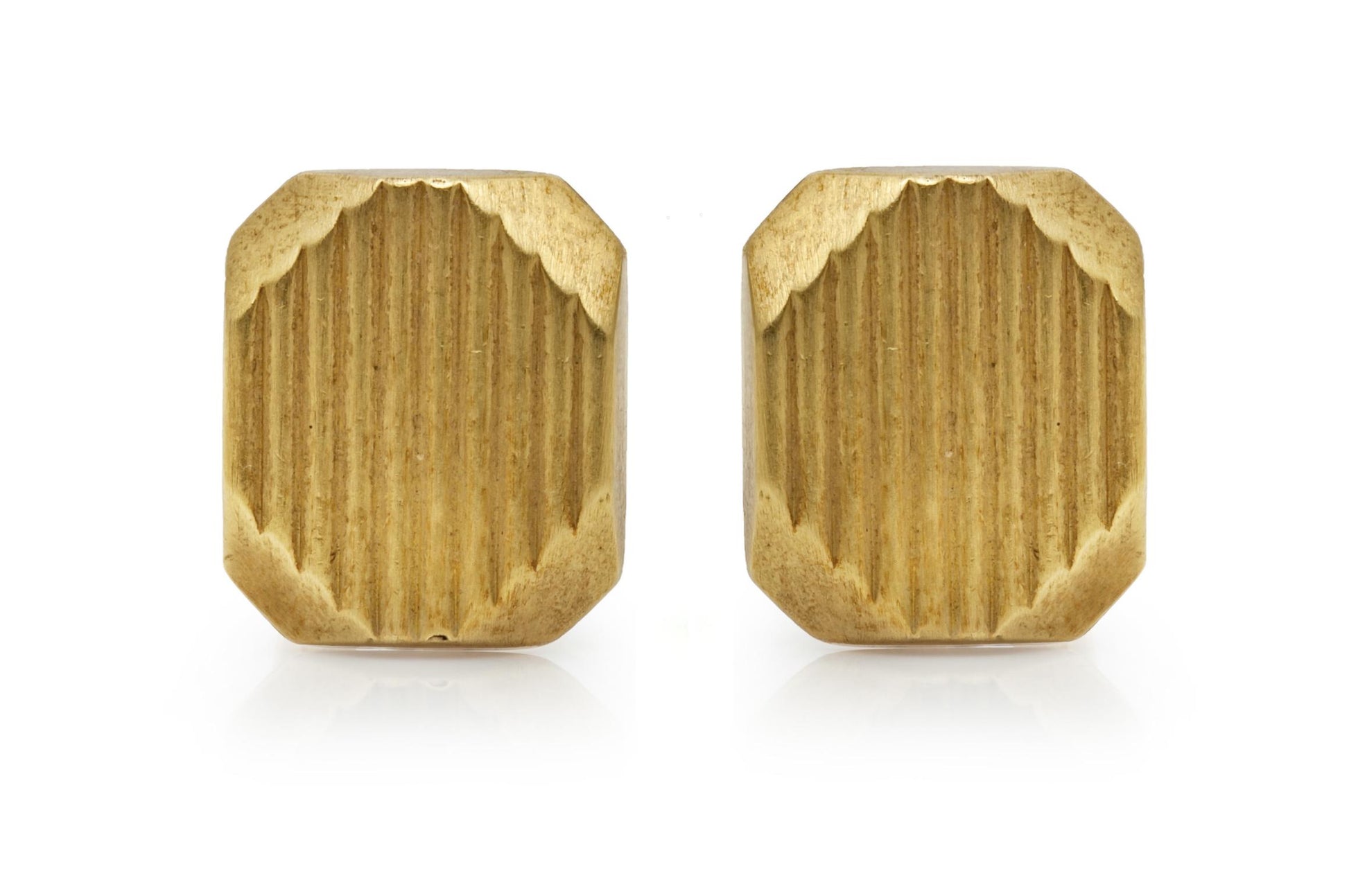 Vintage 1960s Gold Ridged Cufflinks