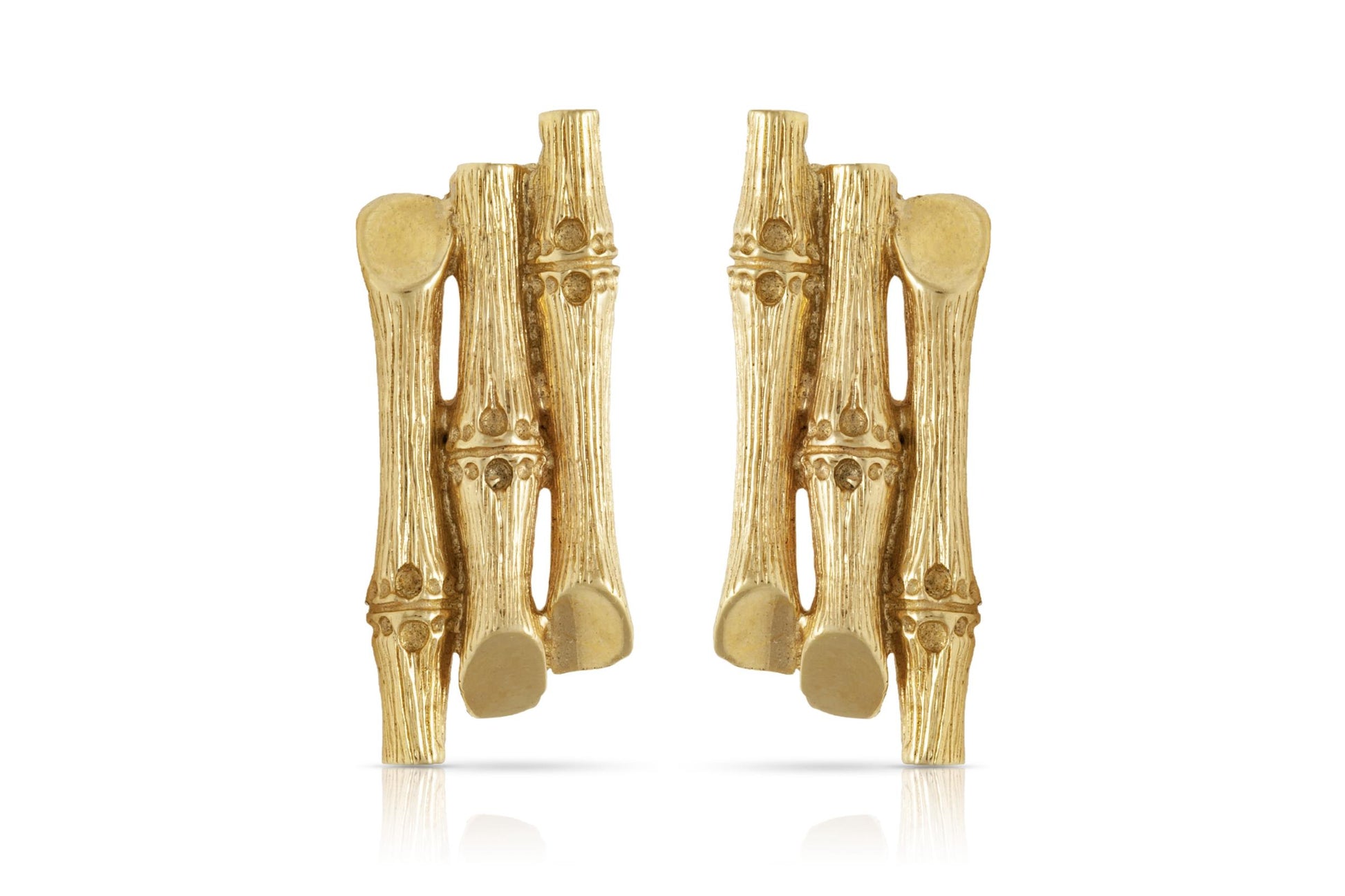 Vintage 1940s Retro Gold Bamboo Cufflinks