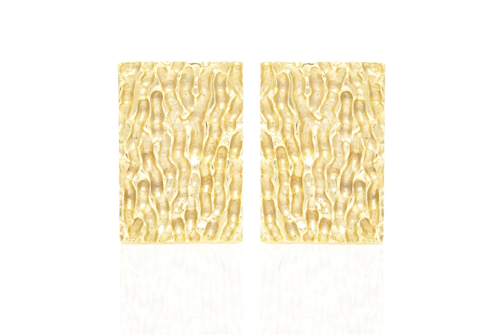 Vintage 1960s Gold Rectangle Cufflinks