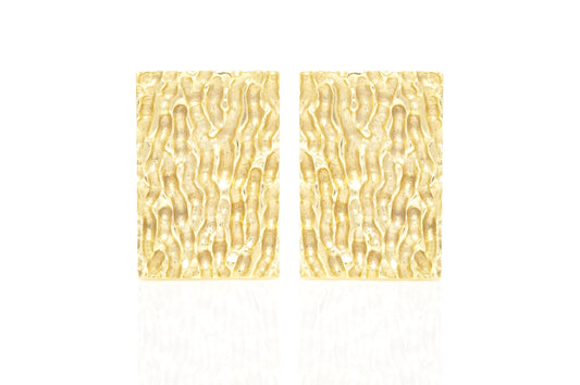 Vintage 1960s Gold Rectangle Cufflinks
