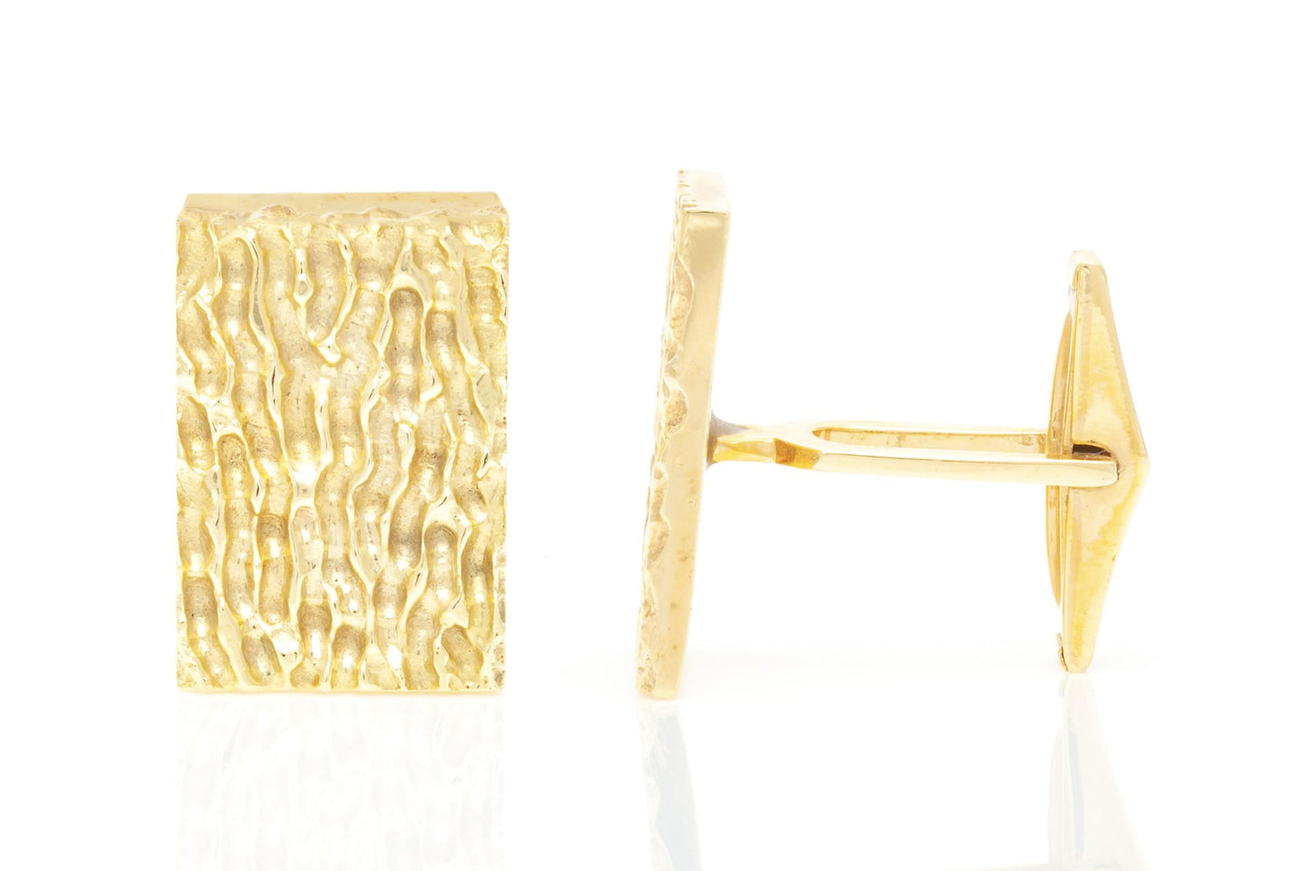Vintage 1960s Gold Rectangle Cufflinks