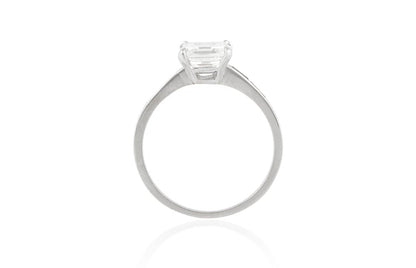 2.01 Carat GIA Certified Square Emerald Cut Diamond Engagement Ring