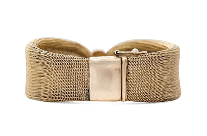 Vintage 1960s Mesh Gold Bow Bracelet