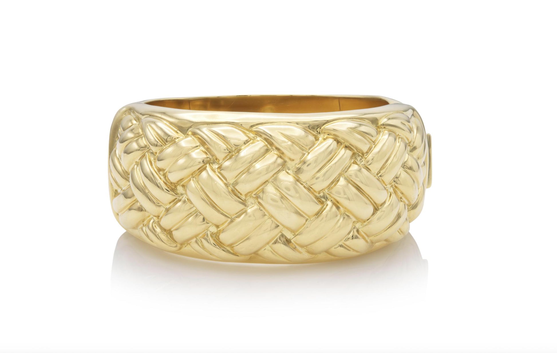 Vintage 1960s Gold Weave Bangle Bracelet