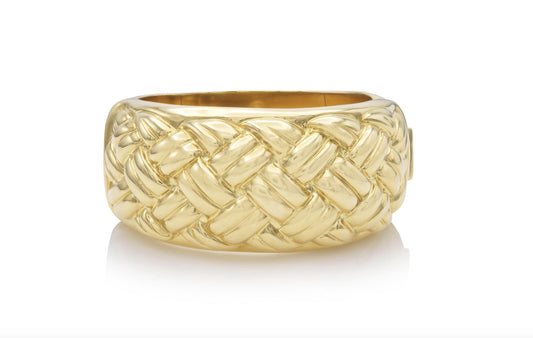 Vintage 1960s Gold Weave Bangle Bracelet