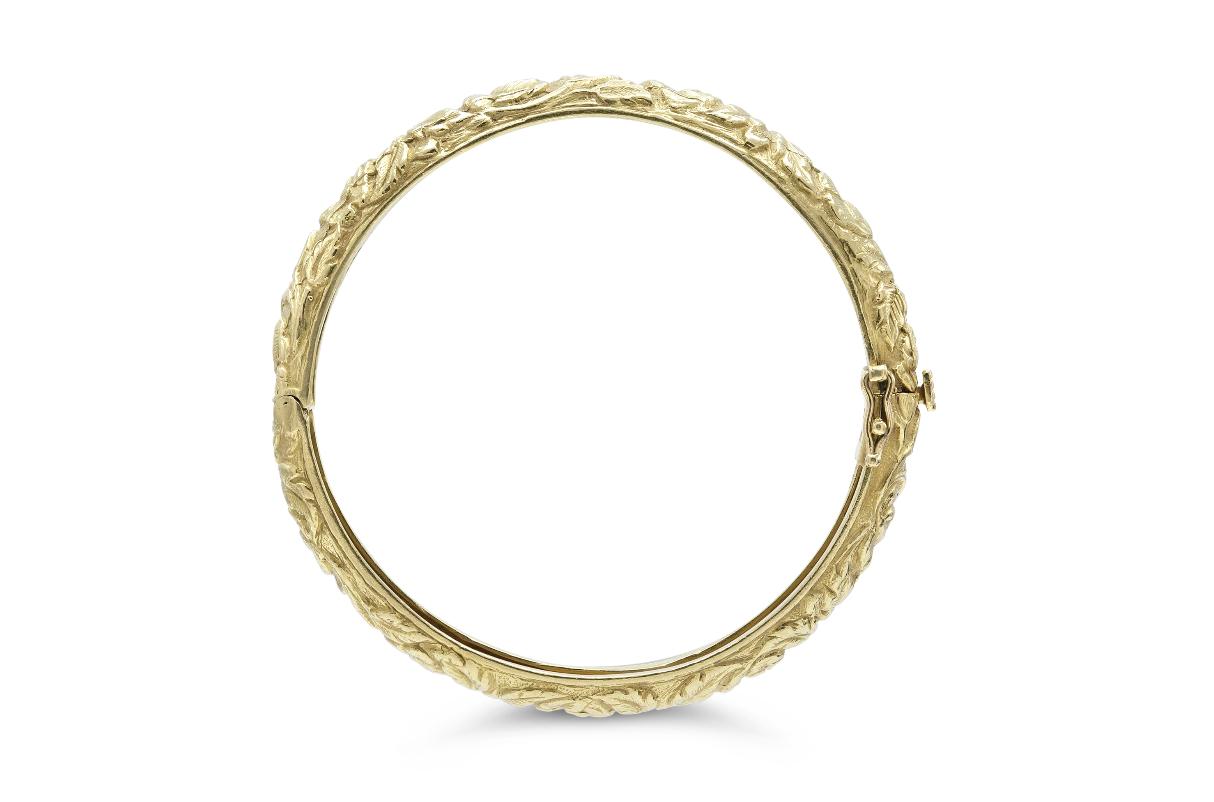 Vintage 1970s Emis Pair of Gold Bangle Bracelets