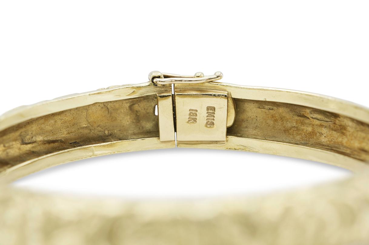 Vintage 1970s Emis Pair of Gold Bangle Bracelets
