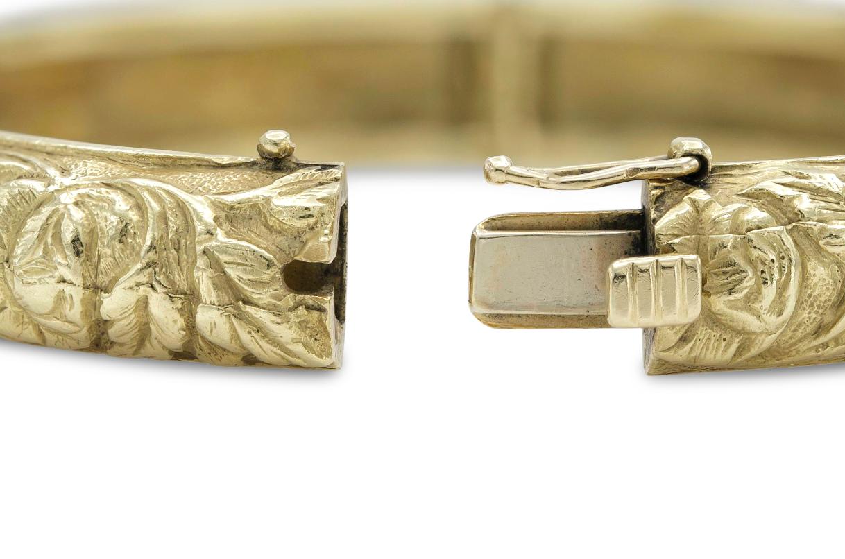 Vintage 1970s Emis Pair of Gold Bangle Bracelets