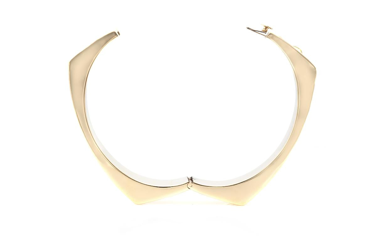 Vintage 1940s Retro Hammered Gold Hinged Square Bangle Bracelet