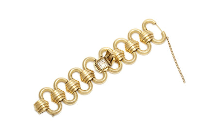 Vintage 1940s Retro Hamilton Gold Watch Bracelet