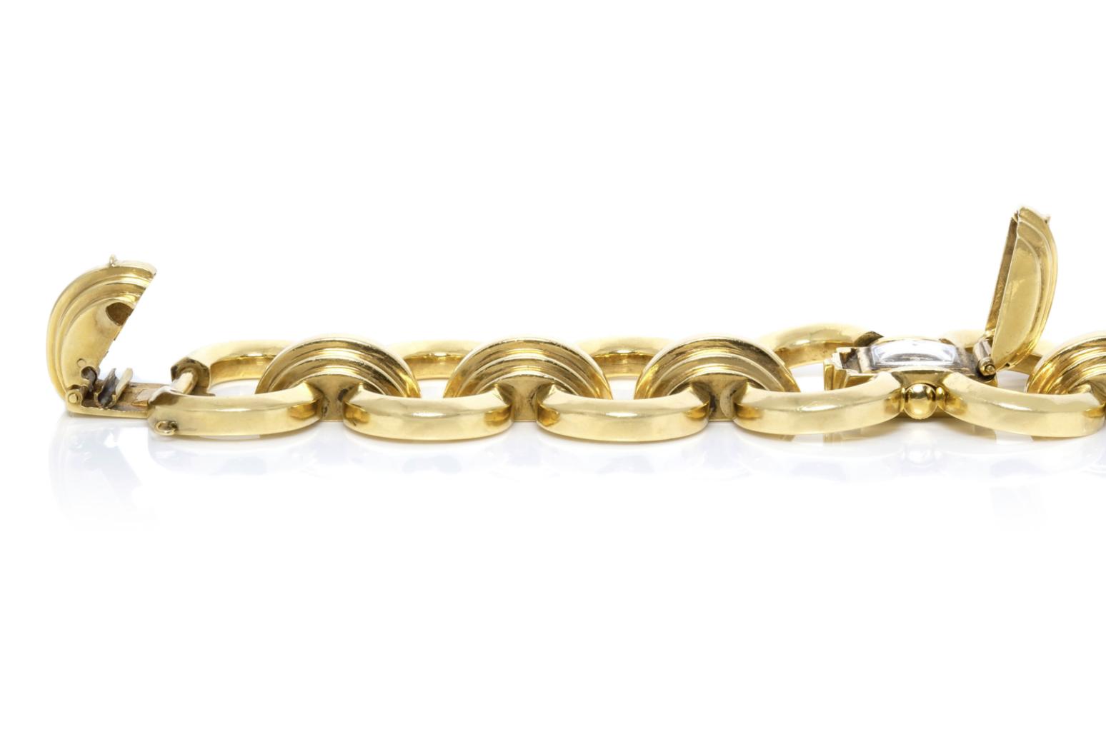 Vintage 1940s Retro Hamilton Gold Watch Bracelet