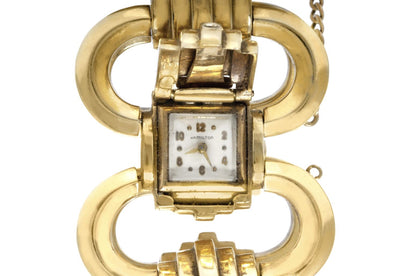 Vintage 1940s Retro Hamilton Gold Watch Bracelet
