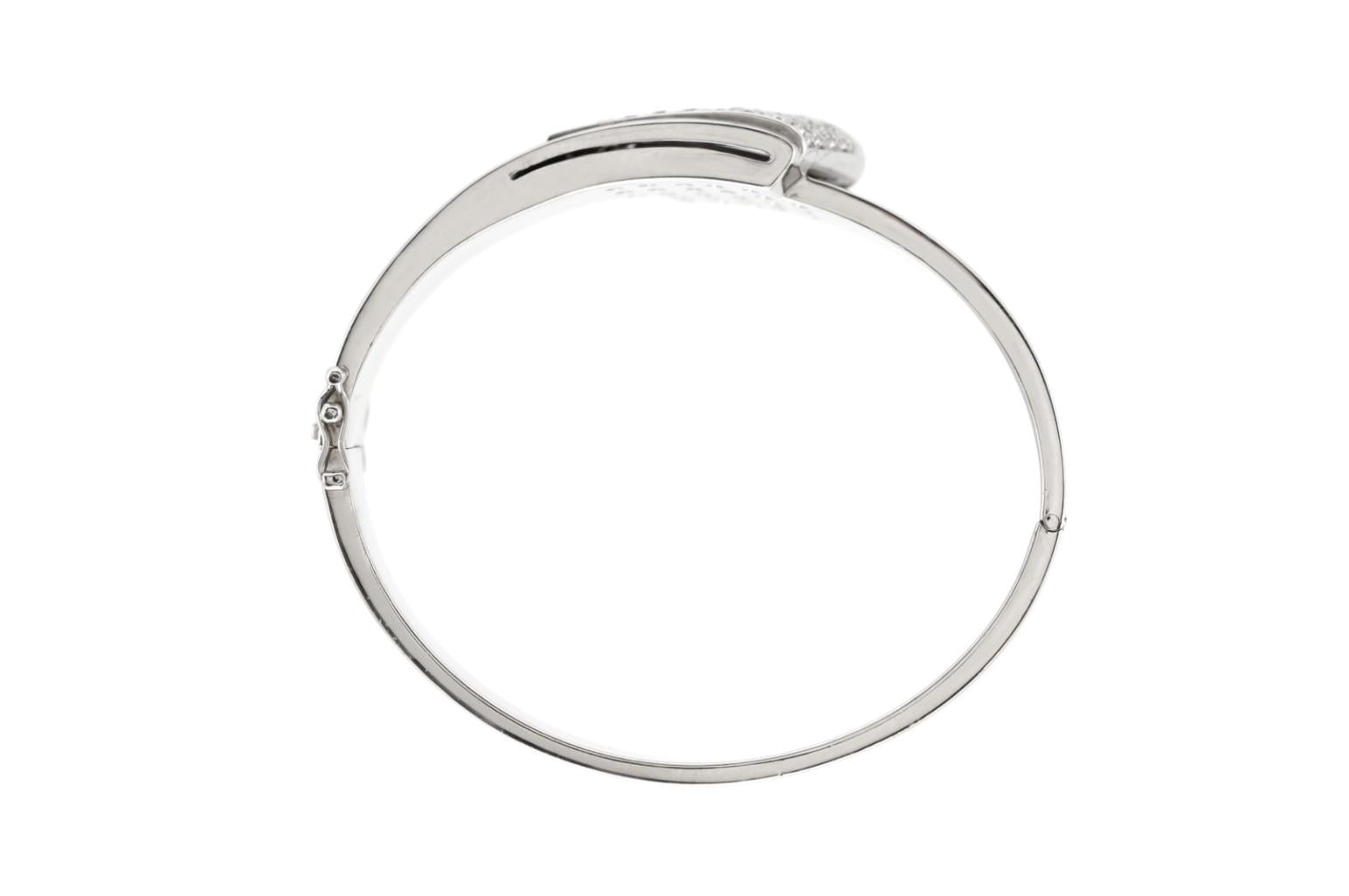 White Gold Bangle Bracelet with 2.00 Carats of Diamonds